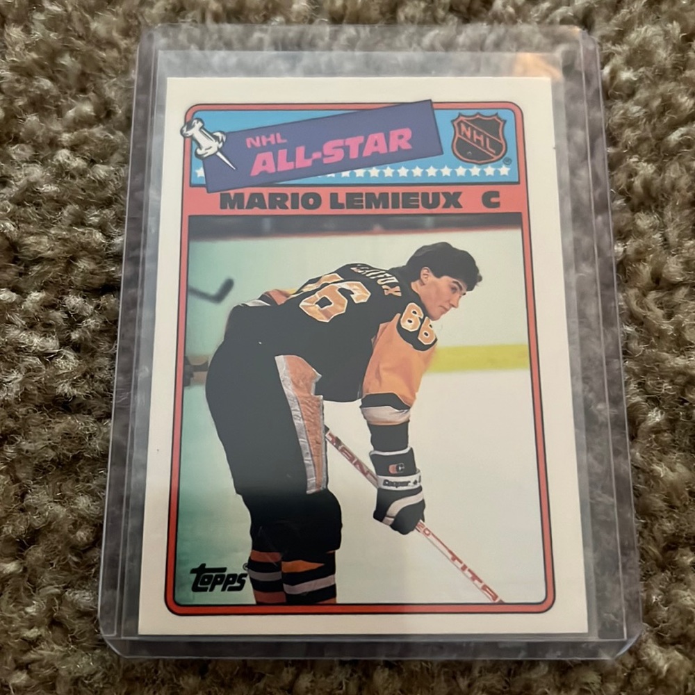 1988 Topps NHL All Star Mario Lemieux sticker